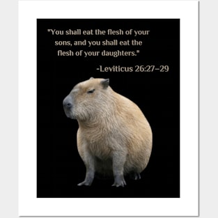 Funny Capybara Bible Verses Posters and Art